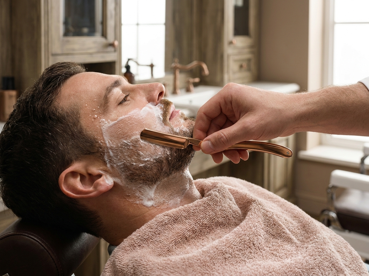 Interior salon Beauty&Style By Theo — stație de lucru cu produse cosmetice